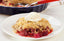 Rhubarb & Strawberry Crisp with Tofu Vanilla Whip - Clearspring