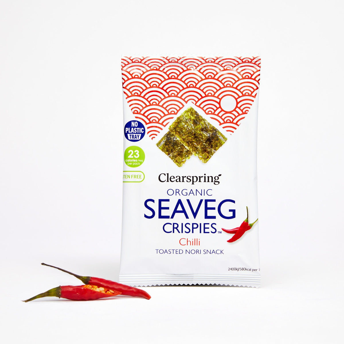 Organic Seaveg Crispies - Chilli (Crispy Seaweed Thins) (20 Pack)