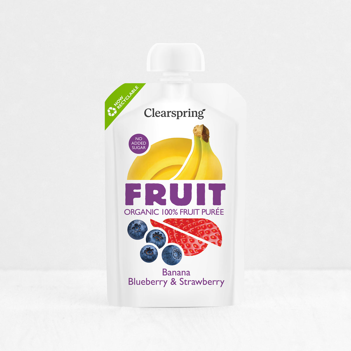 Clearspring Organic FRUIT 100% Fruit Purée - Banana, Blueberry &amp; Strawberry