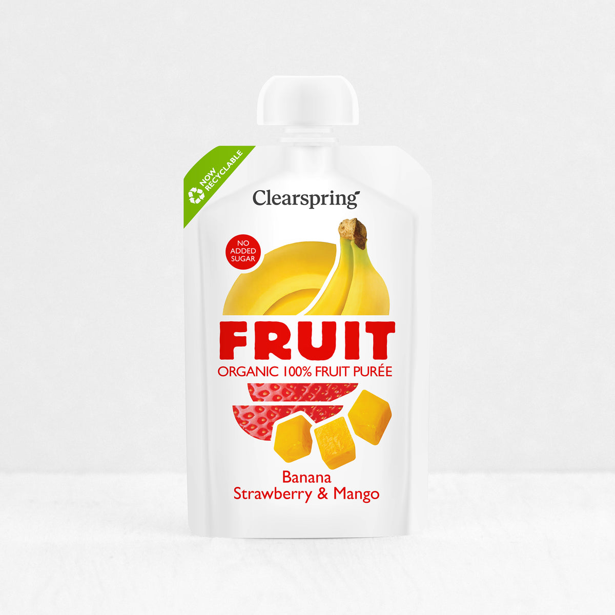 Clearspring Organic FRUIT 100% Fruit Purée - Banana, Strawberry &amp; Mango