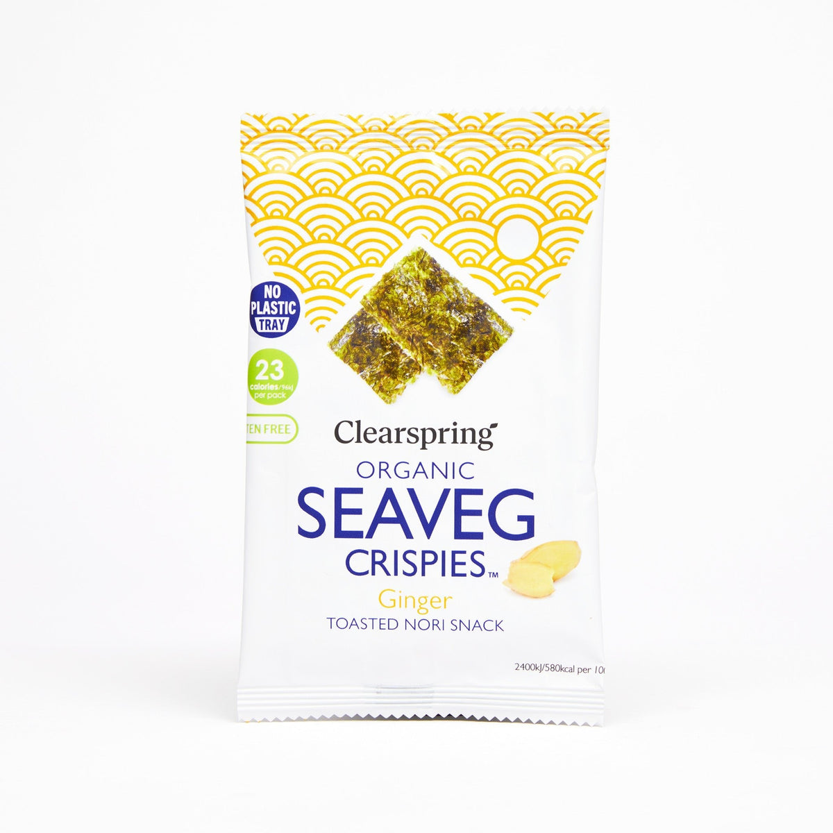 Organic Seaveg Crispies - Ginger (Crispy Seaweed Thins) (20 Pack)